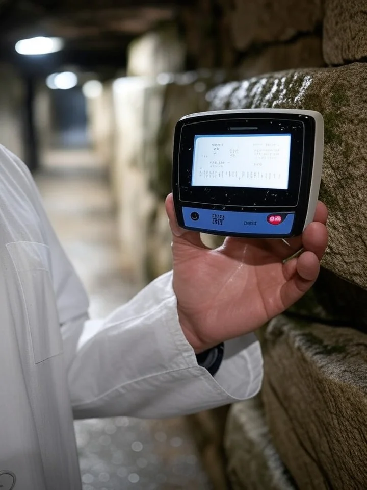 Dégâts d'humidité sur un mur