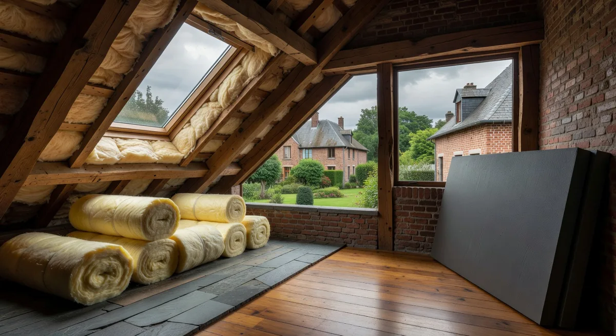 Dämmung des combles : laine de verre ou polyuréthane ? Vergleich 2026